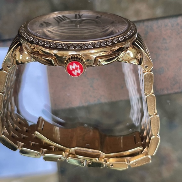 Michele Limited Edition Serein Gold Diamond Bezel Watch w/ Mother Of Pearl Dial - Picture 6 of 6